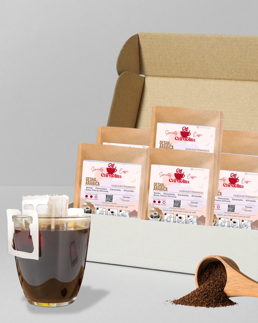 Café de Goteo con filtro | 12g – Sobres para Preparar una Taza de Café Fácil y Rápido.