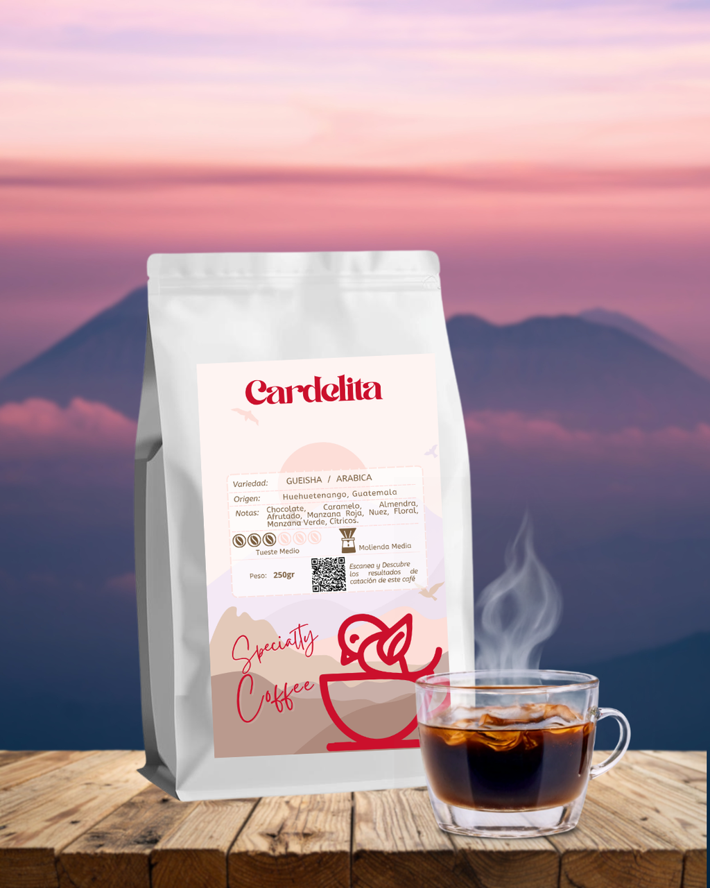 Guatemala Geisha Coffee – Bright Citrus, Caramel &amp; Dark Chocolate Notes, Weight 0.25 kg.