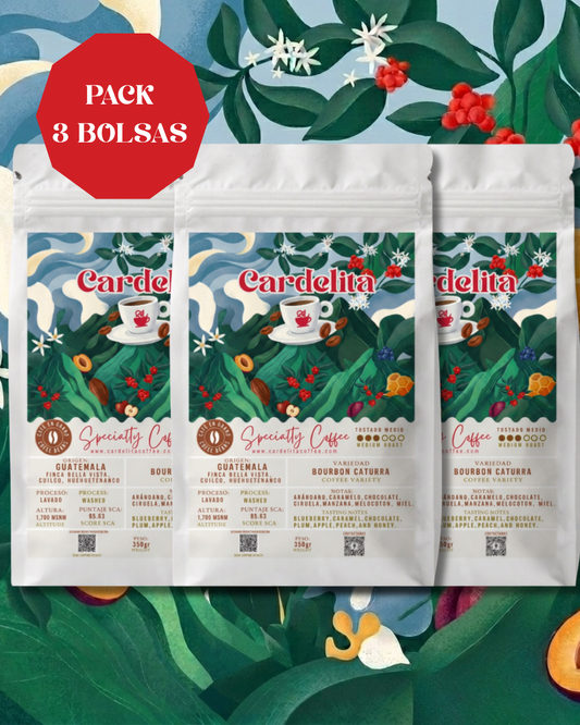 Pack de 3 bolsas de Microlote Reserva Especial Bourbon Caturra