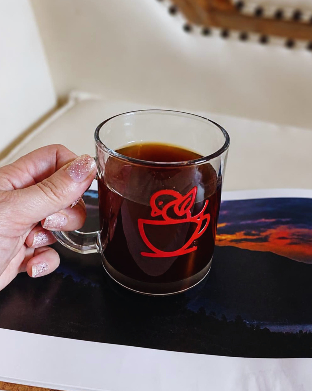 Set de Regalo de Café | Taza de Vidrio + Café en grano Bourbon Caturra 350 g