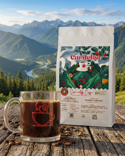 Set de Regalo de Café | Taza de Vidrio + Café en grano Bourbon Caturra 350 g